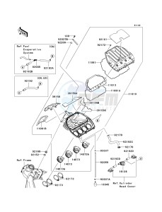 ZX 600 R [NINJA ZX-6R MONSTER ENERGY] (R9FA) R9F drawing AIR CLEANER