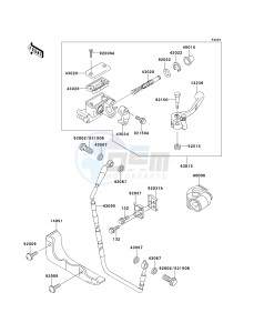 KX 250 L [KX250] (L3) [KX250] drawing FRONT MASTER CYLINDER