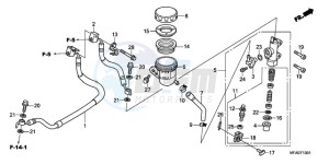 CBF1000AA France - (F / ABS CMF) drawing REAR BRAKE MASTER CYLINDER (CBF1000A/T/S)