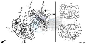 TRX420FM2H Europe Direct - (ED) drawing CRANKCASE (TRX420FE1/FM1/FM2/TE1/TM1)