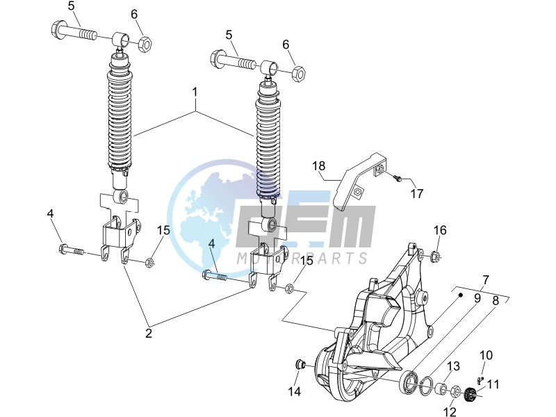 Rear suspension - Shock absorbers