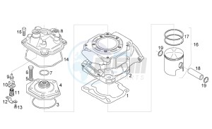 RS 125 E2 - E3 drawing Cylinder - Head - Piston