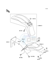 KLX110 KLX110A6F EU drawing Fenders