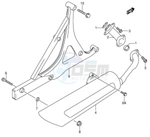 AN400 (E2) Burgman drawing MUFFLER (MODEL X Y)