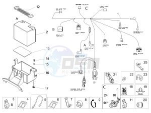 RS 125 RS REPLICA 4T E4 ABS (APAC) drawing Rear electrical system