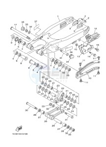 YZ125 (1SRM 1SRN 1SRP 1SRR 1SRR) drawing REAR ARM