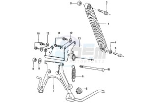 TREKKER - 100 cc drawing REAR SUSPENSION