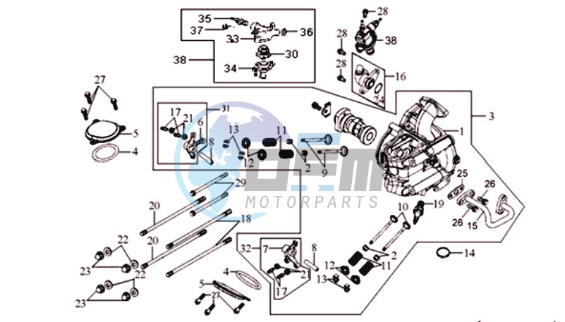 CYLINDER HEAD CPL   / THERMOSTAT