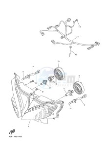 YBR125E (42PK) drawing HEADLIGHT