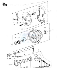 KDX 420 B [KDX420] (B1) [KDX420] drawing FRONT HUB_BRAKE