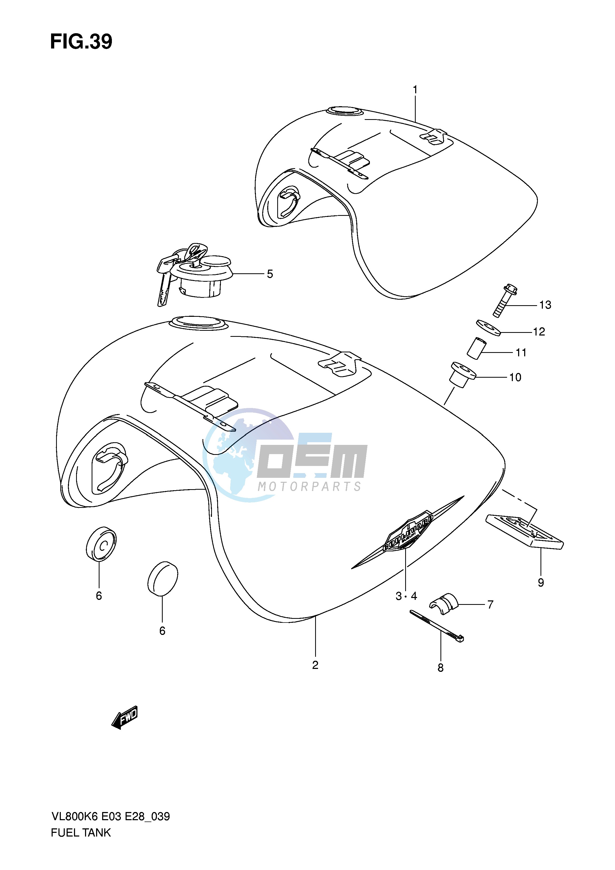 FUEL TANK (VL800K6 TK6)