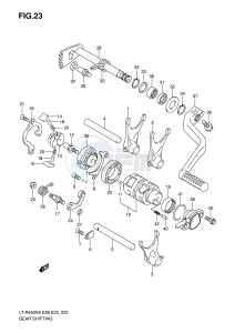 LT-R450 (E28-E33) drawing GEAR SHIFTING (MODEL K6 K7)