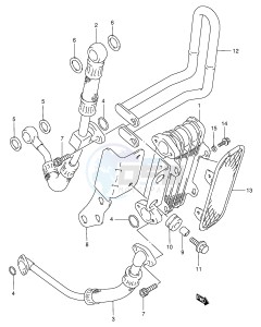 DR350 (E1) drawing OIL COOLER (OPTIONAL)