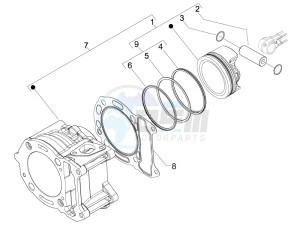 Carnaby 200 4t e3 drawing Cylinder-piston-wrist pin unit