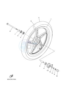 T135 T135FI CRYPTON X (5D67) drawing FRONT WHEEL FOR SPOKE WHEEL