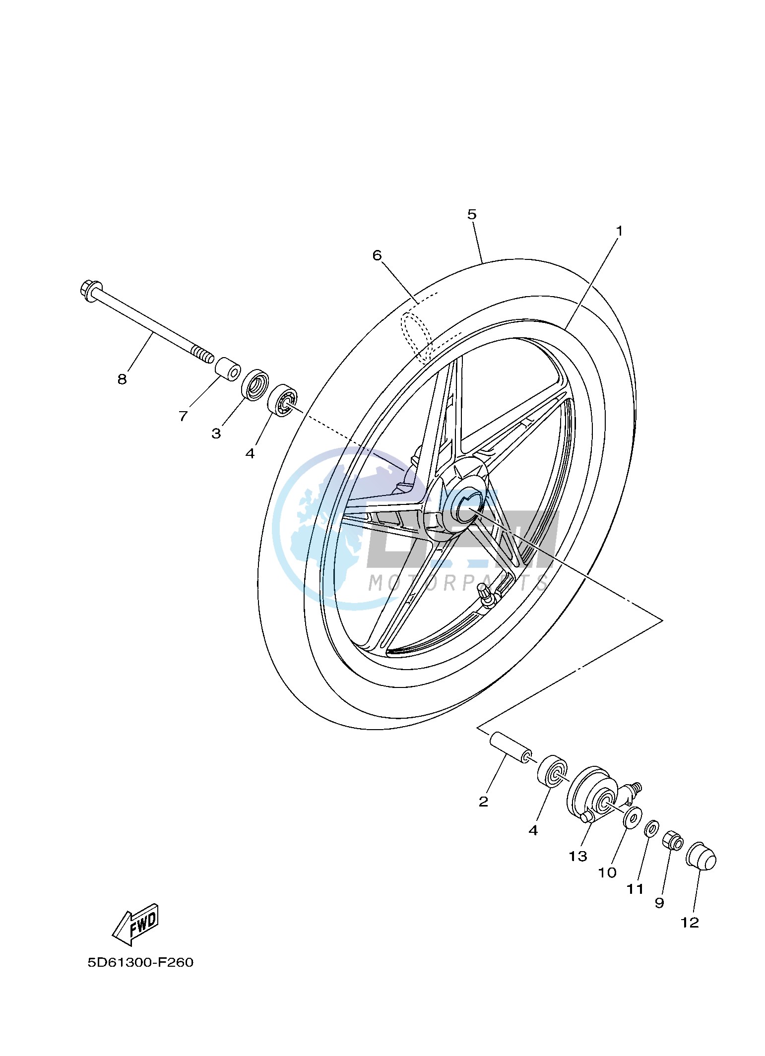 FRONT WHEEL FOR SPOKE WHEEL