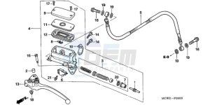 VFR800A9 ED / ABS MME TWO drawing CLUTCH MASTER CYLINDER