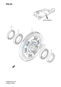 AN650 (E2) Burgman drawing GEAR PRIMARY