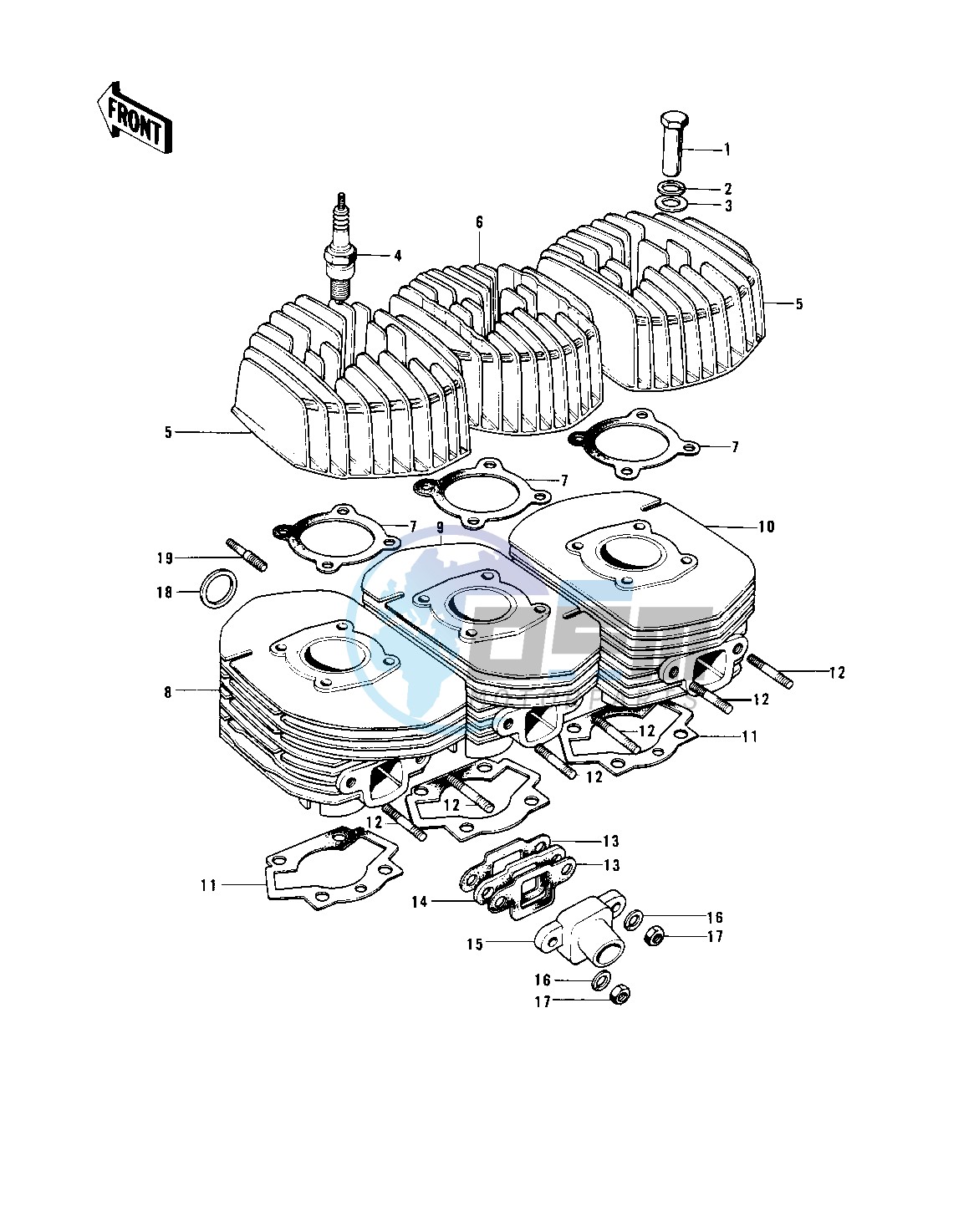 CYLINDER HEADS_CYLINDERS -- 73-75 D_E_F & 76 A8- -