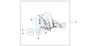 CB600FA39 France - (F / ABS CMF ST) drawing HUGGER PEARL ACID YELLOW