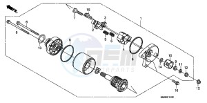 TRX250TEB drawing STARTING MOTOR ( TRX250TMA/ B,TRX250TEA/ B)