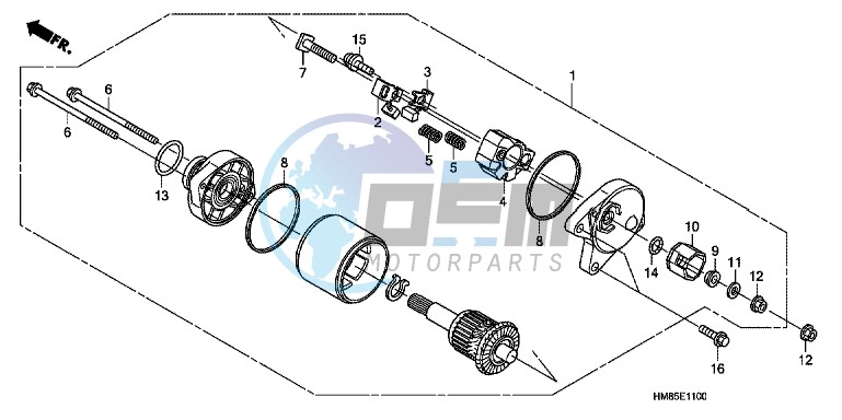 STARTING MOTOR ( TRX250TMA/ B,TRX250TEA/ B)