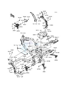 Z900 ABS ZR900BHF XX (EU ME A(FRICA) drawing Frame Fittings