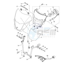 XT X 660 drawing HEADLIGHT