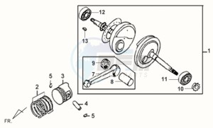 ORBIT 50 drawing CRANKSHAFT / PISTON / PISTON RING