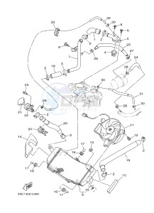 XP500A T-MAX T-MAX 500 (59CR) drawing RADIATOR & HOSE