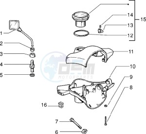 PX 150 E drawing Handlebars-speedometer (kms)