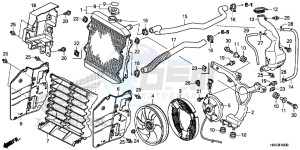 TRX500FE2F TRX500F Europe Direct - (ED) drawing RADIATOR