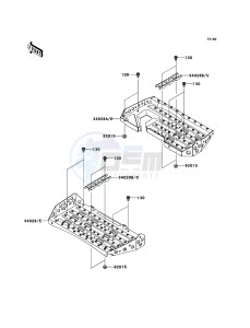 KVF650 4x4 KVF650D9F EU GB drawing Footrests