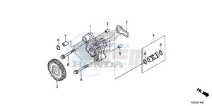 CRF250MF CRF250M UK - (E) drawing OIL PUMP