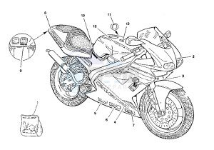 MITO EV 125 drawing EMBLEMS MITO EV RED, BLACK