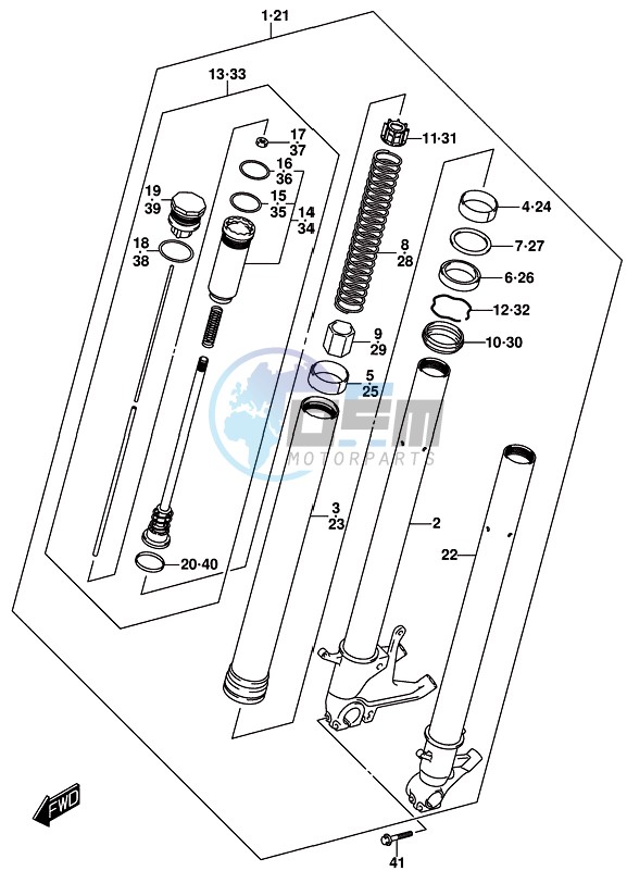 FRONT FORK DAMPER (GSX-R1000AL8 E21)