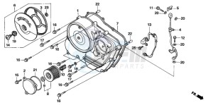 FMX650 FMX650 drawing RIGHT CRANKCASE COVER