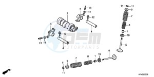 CBR125RD CBR125R E drawing CAMSHAFT/VALVE