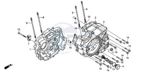 XR200R drawing CRANKCASE