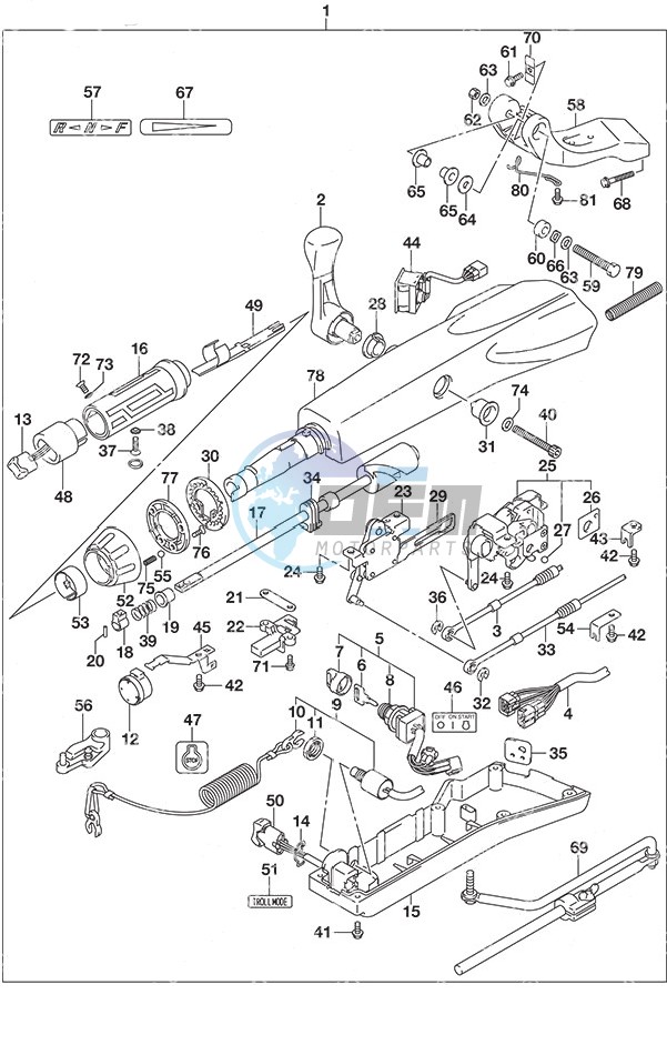 Tiller Handle High Thrust