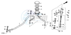 CBF600NA drawing REAR BRAKE MASTER CYLINDER (CBF600S6/N6)