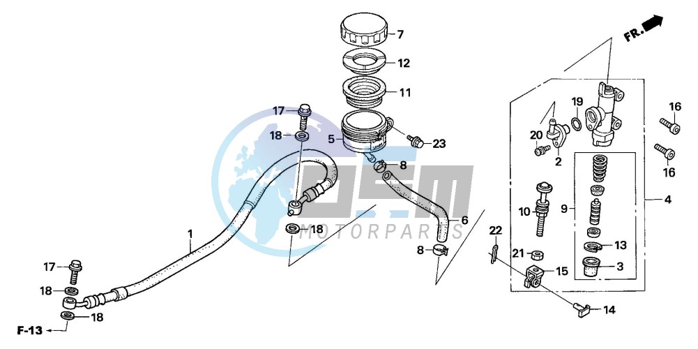 REAR BRAKE MASTER CYLINDER (CBF600S6/N6)