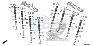 VFR800XF CrossRunner 2ED drawing CAMSHAFT/VALVE (REAR)