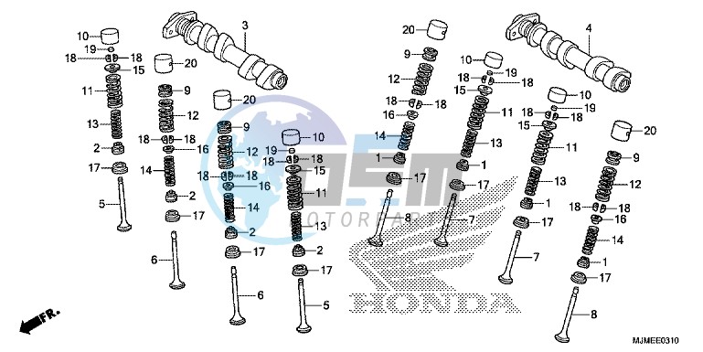 CAMSHAFT/VALVE (REAR)