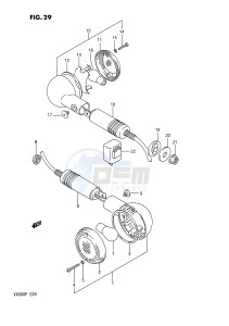 VX800 (E28) drawing TURN SIGNAL LAMP