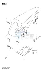 RM85 (P19) drawing REAR FENDER (RM85LL2 P19)