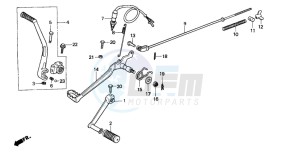 XL185S drawing PEDAL/KICK STARTER ARM