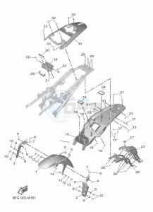 XSR125 MTM125 (BGX3) drawing FENDER