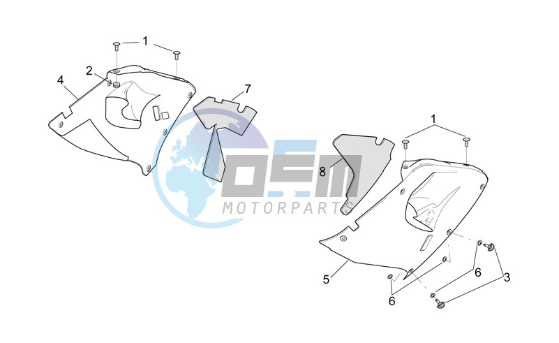 Central body - Upper fairings