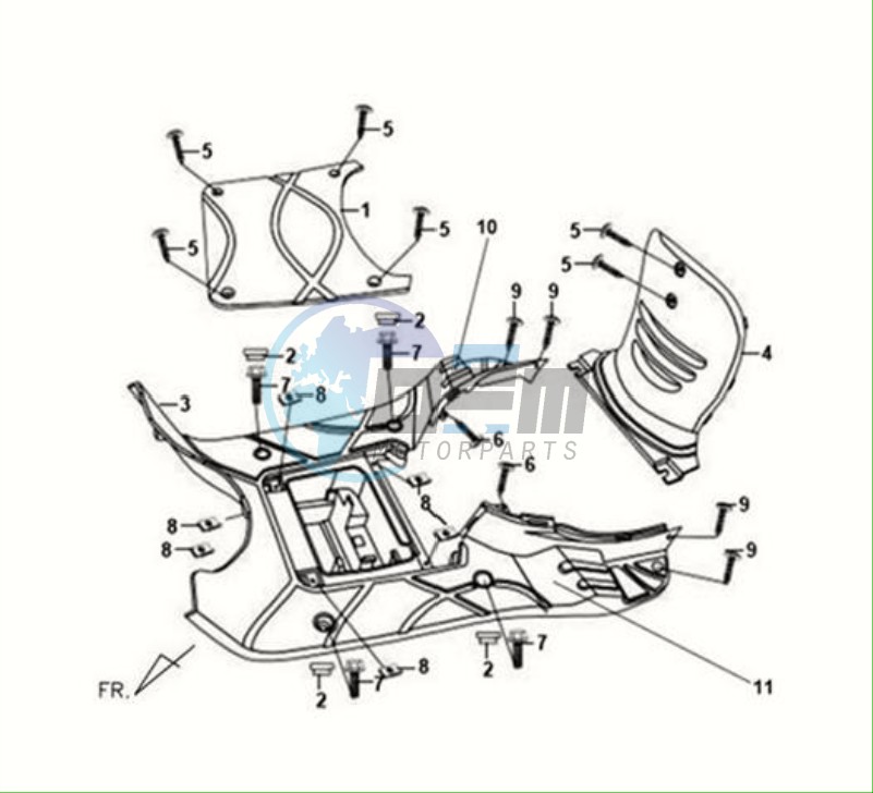 FOOTREST / FRAME COWLING